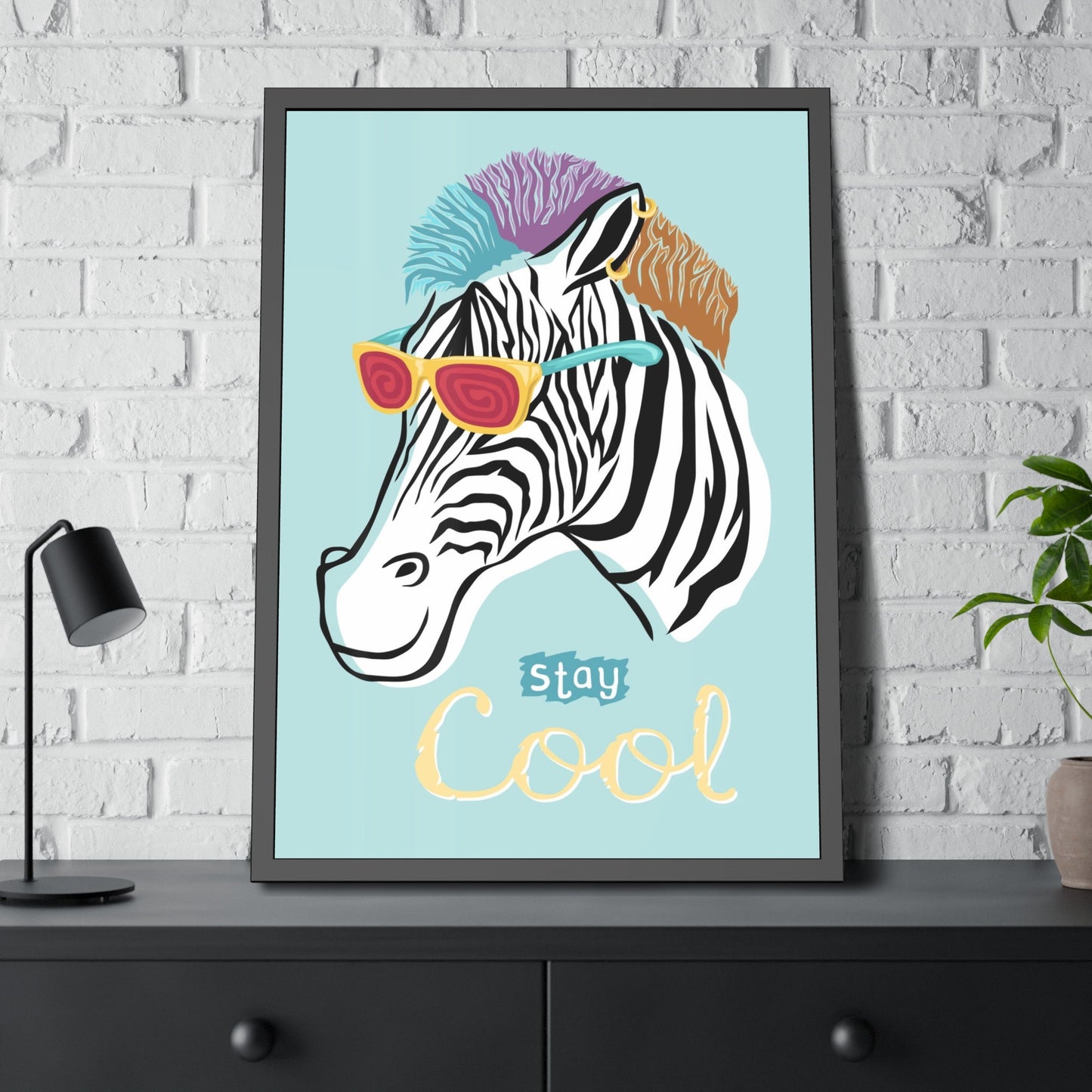 Bold and Beautiful: Canvas Print Featuring a Close-up of a Majestic Zebra