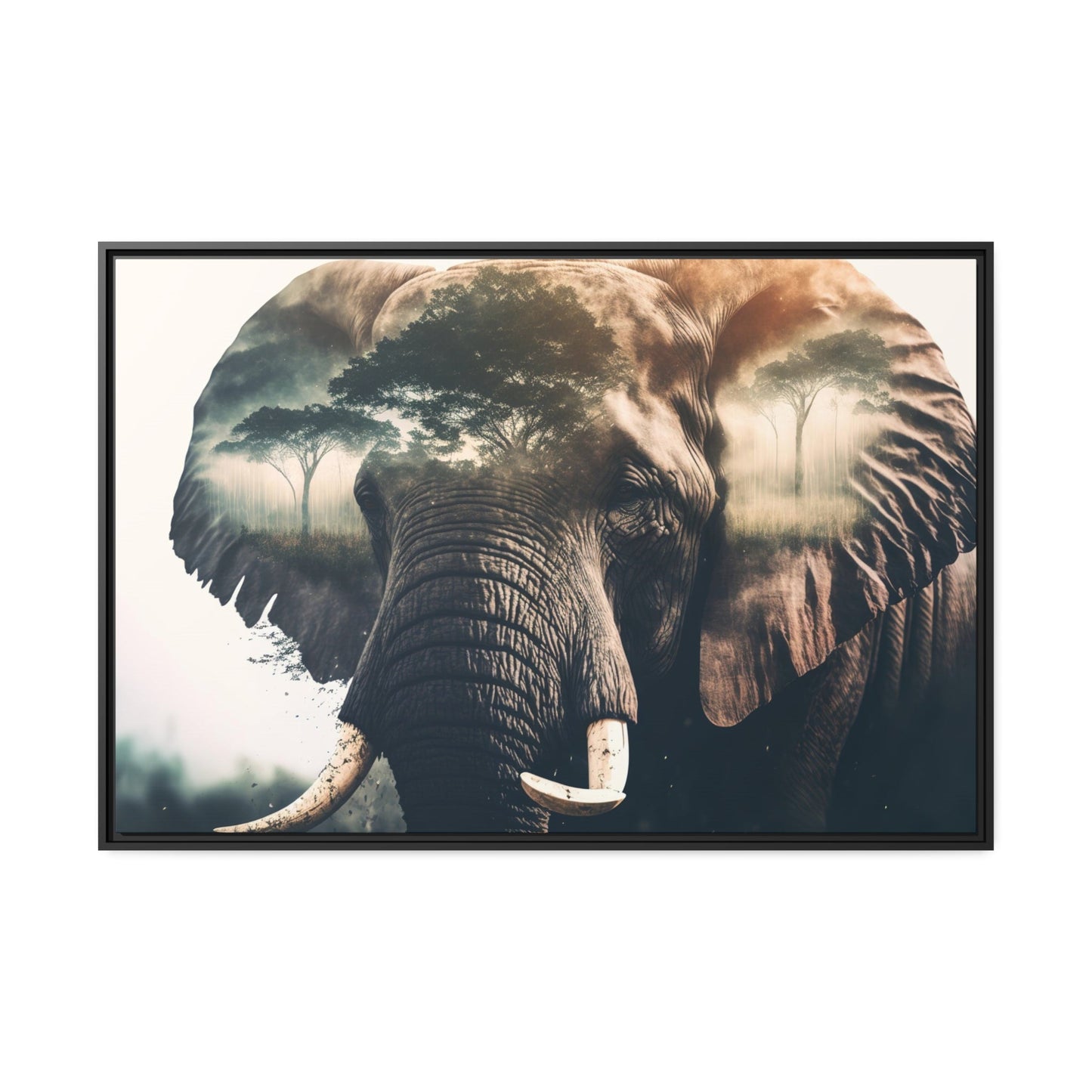 Elegant Elephant: A High-Quality Print on Canvas of an Elephant's Beauty