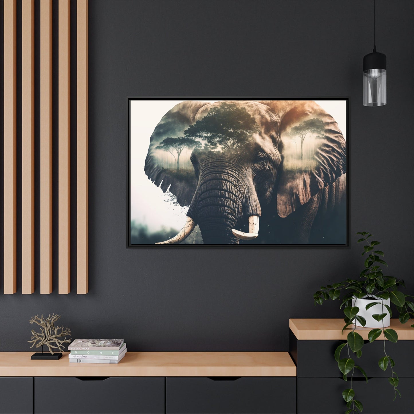 Elegant Elephant: A High-Quality Print on Canvas of an Elephant's Beauty