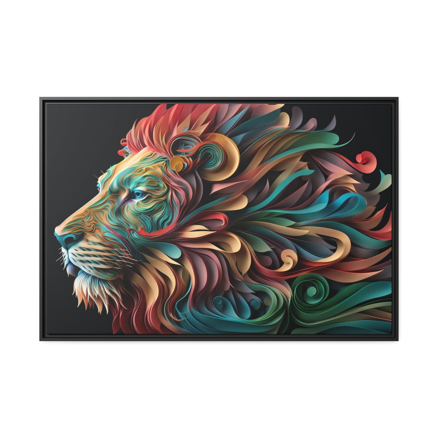 Lion's Pride: Natural Canvas Wall Art of the Regal African Mammal