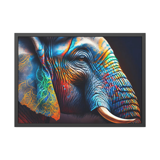 The Majestic Elephant: A Beautiful Canvas Artwork in Detail