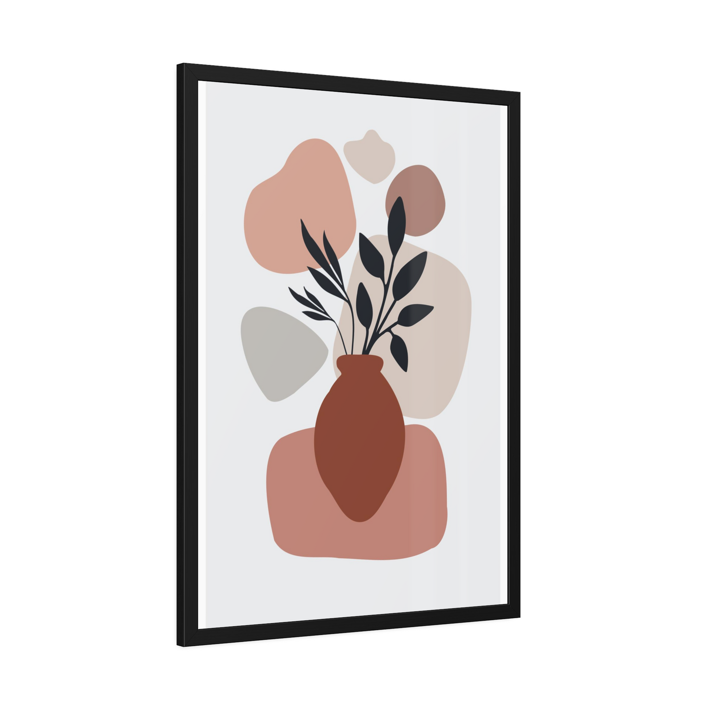 Boldly Minimal: Abstract Posters on Natural Canvas for a Statement Wall