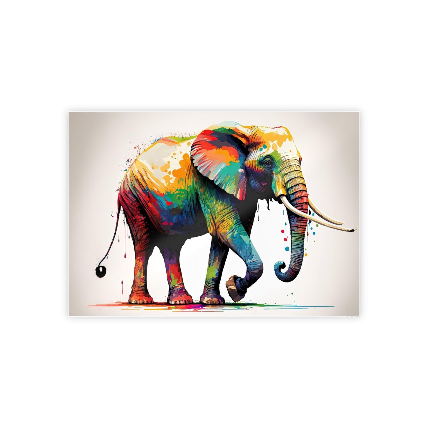 Wilderness Wonder: Artistic Elephant Print on Canvas & Poster