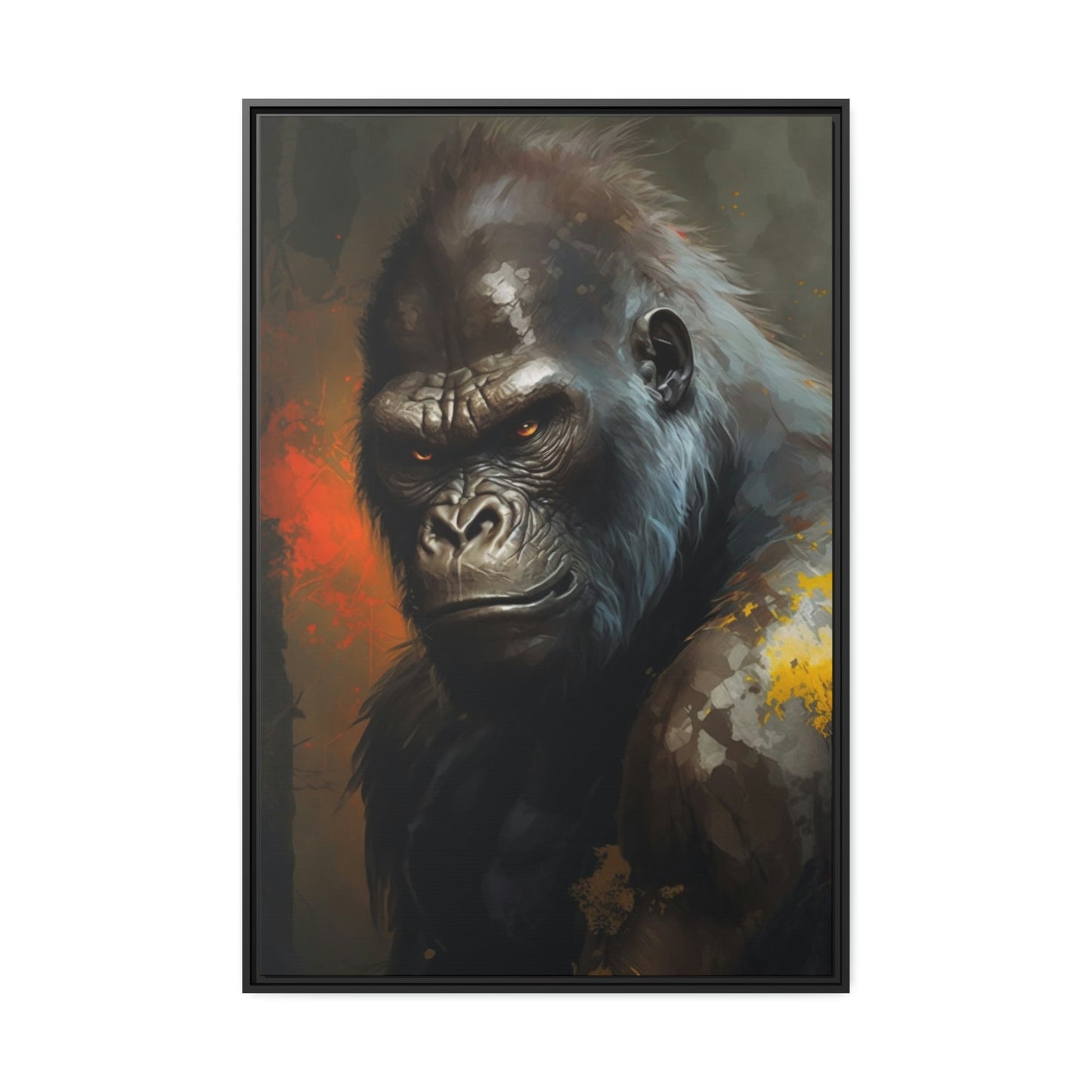 Guardian of the Forest: Canvas Artwork of Gorilla in the Wild