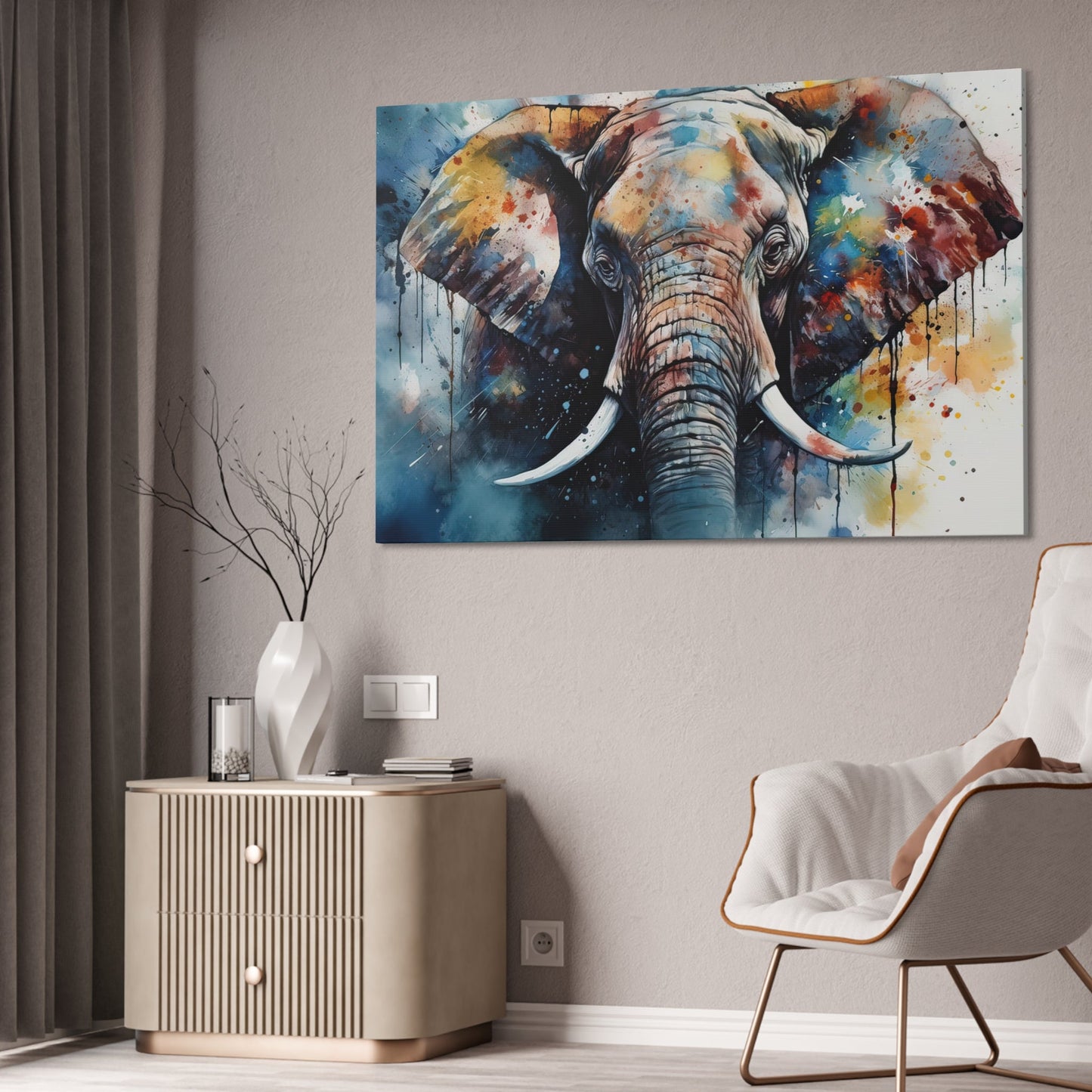 Strength and Grace: A Stunning Framed Poster of an Elephant