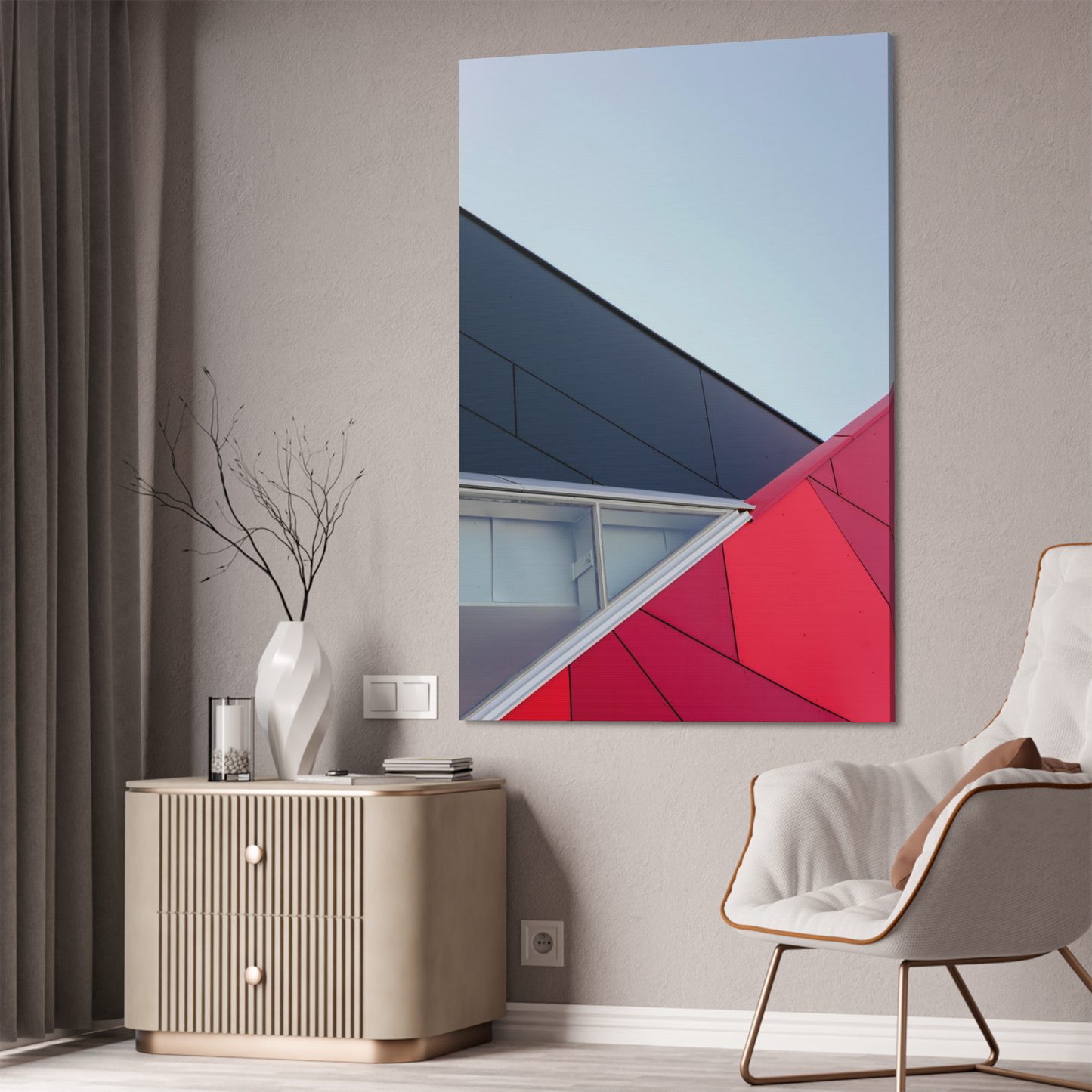 Dynamic Minimalism: Framed Canvas Art for a Bold Wall Display