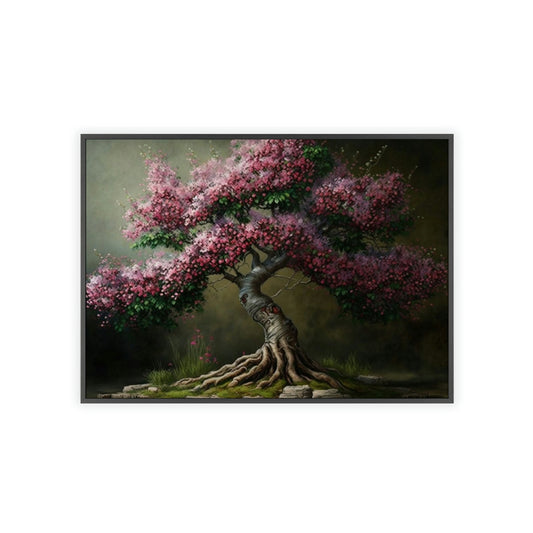 Blossoming Beauty: A Cherry Tree on Framed Canvas & Poster