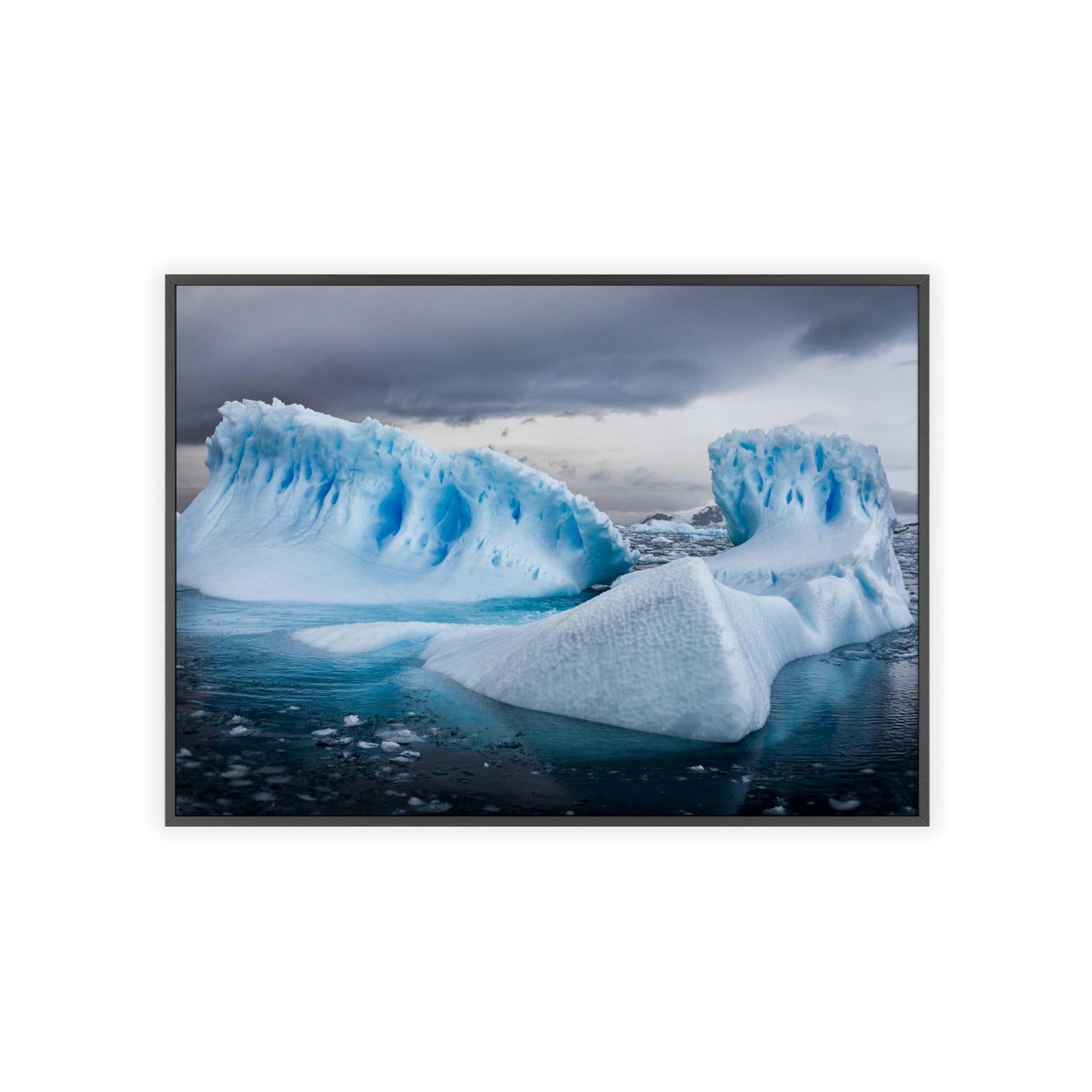 Glacial Grandeur: Natural Canvas Wall Art and Poster