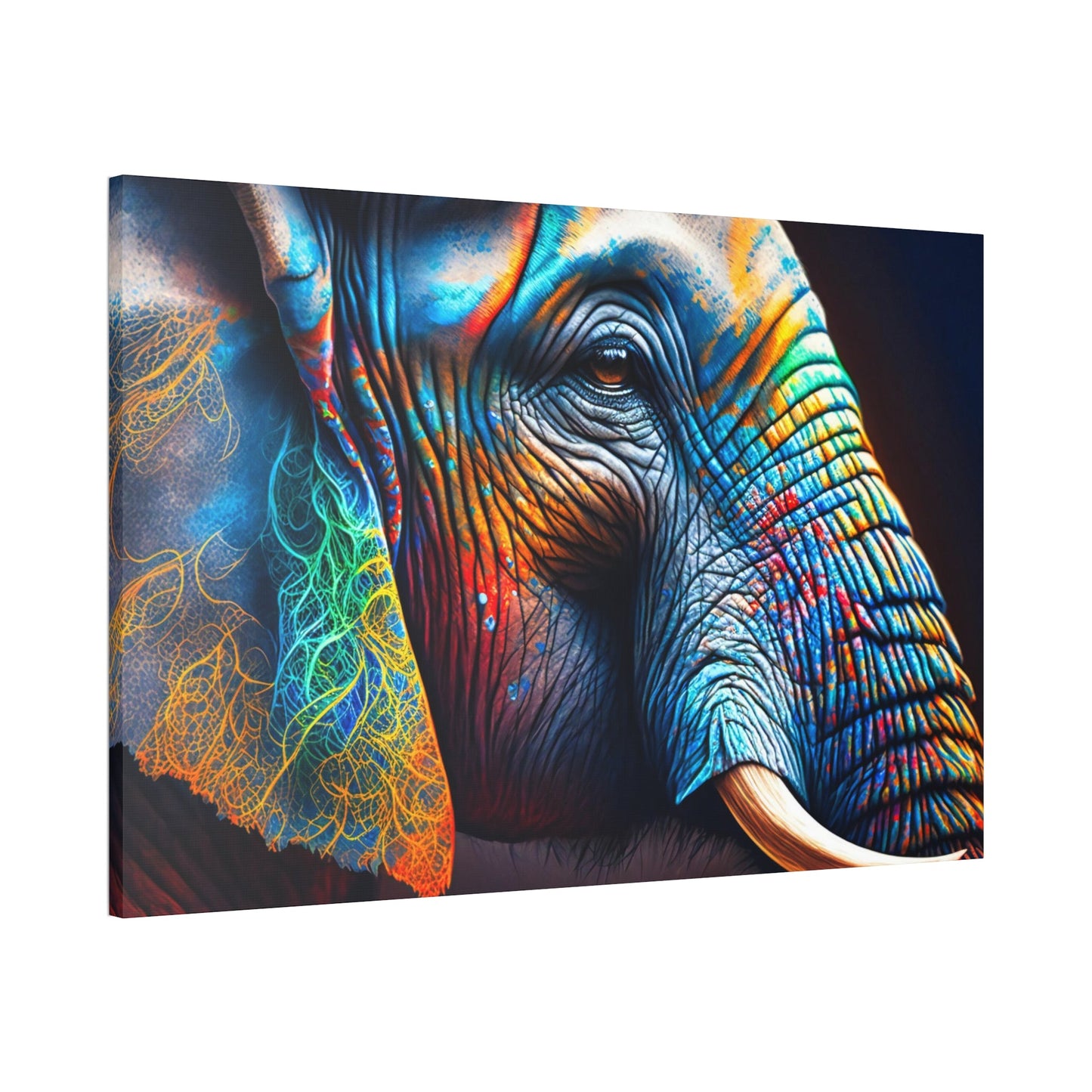 The Majestic Elephant: A Beautiful Canvas Artwork in Detail