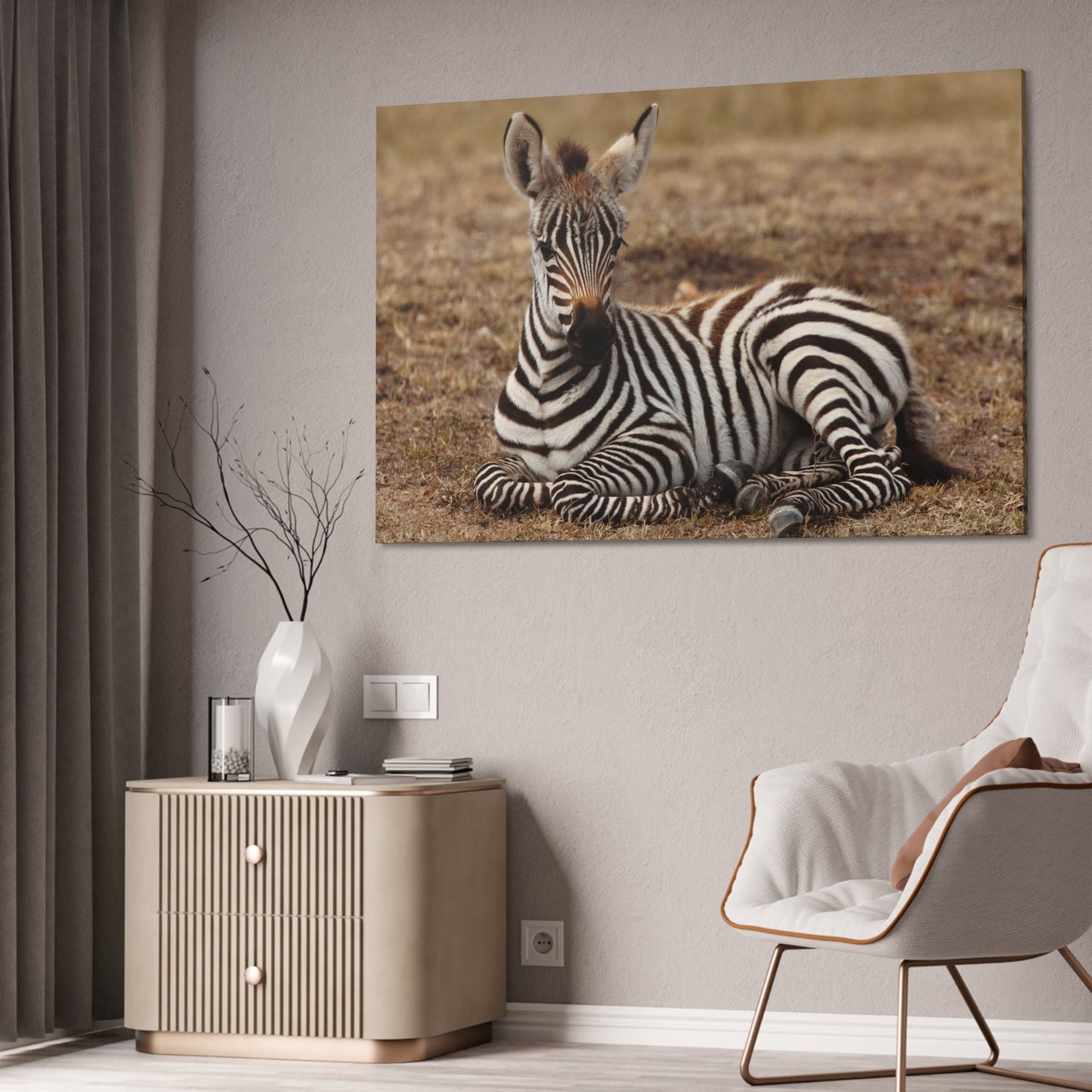 Zebra Beauty: Canvas Wall Art of Majestic Zebra for Nature Enthusiasts