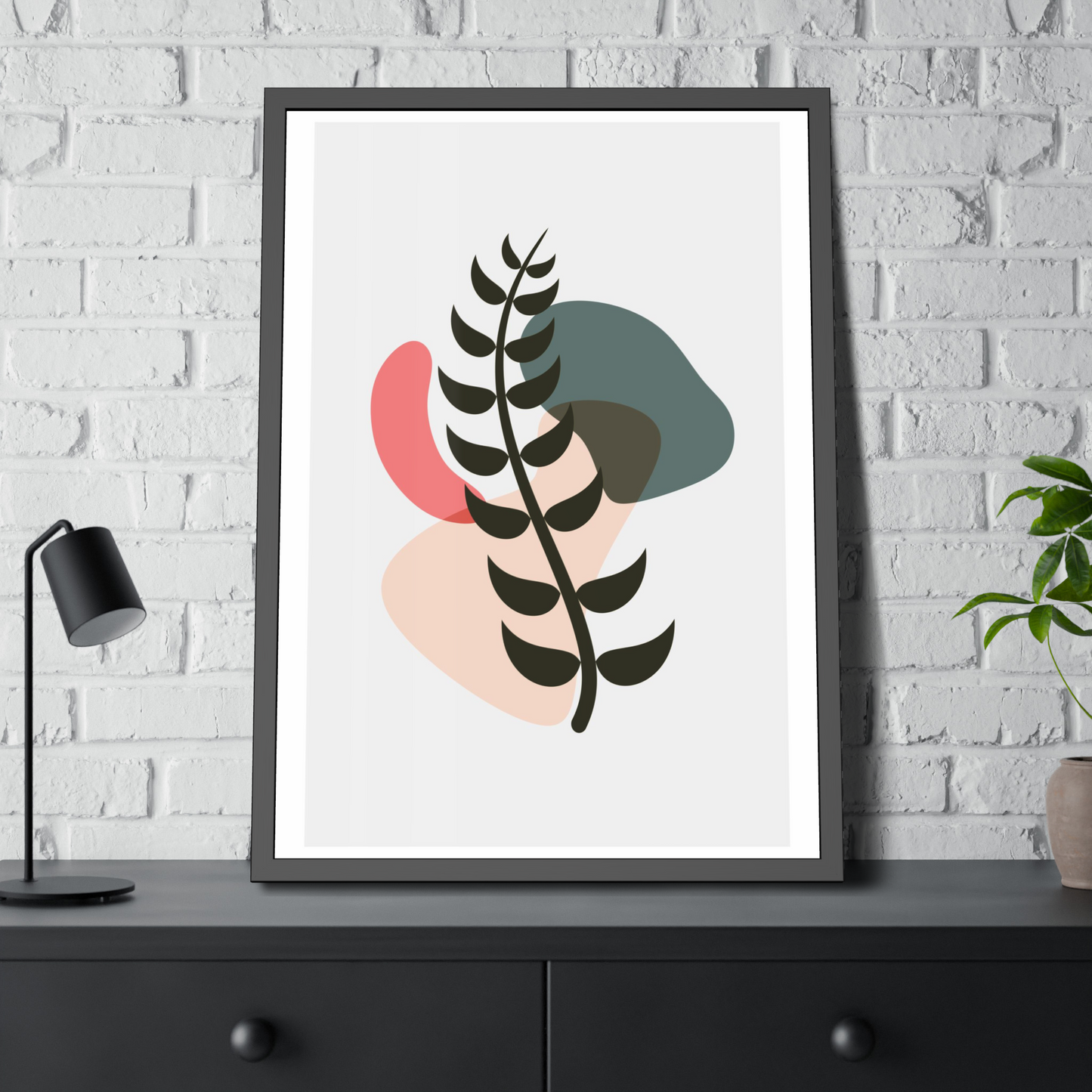 Natural Canvas Art: Abstract Minimalist Design with Earthy Tones