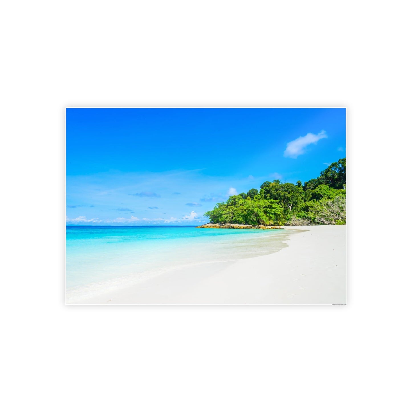 Island Retreat: Poster of a Serene Beach on High-Quality Print