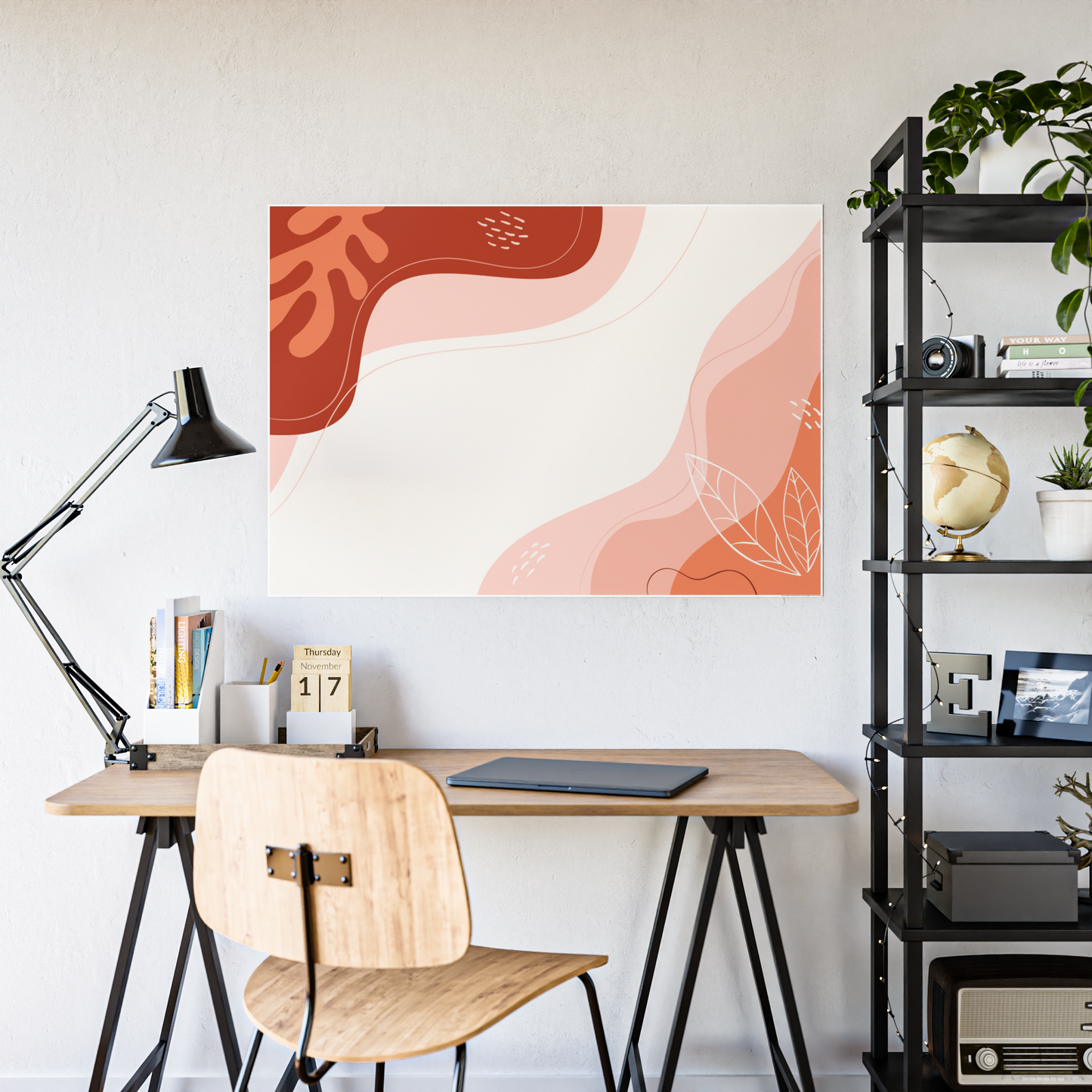 Minimalist Bliss: Art Prints on Framed Canvas for a Tranquil Home Decor