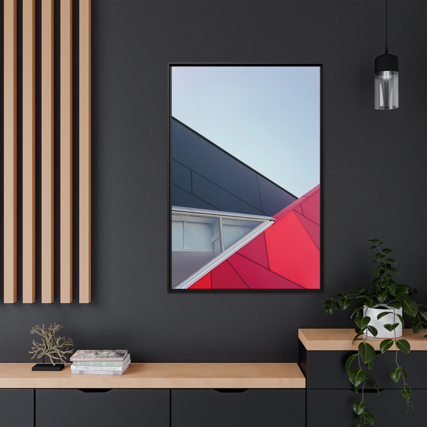 Dynamic Minimalism: Framed Canvas Art for a Bold Wall Display