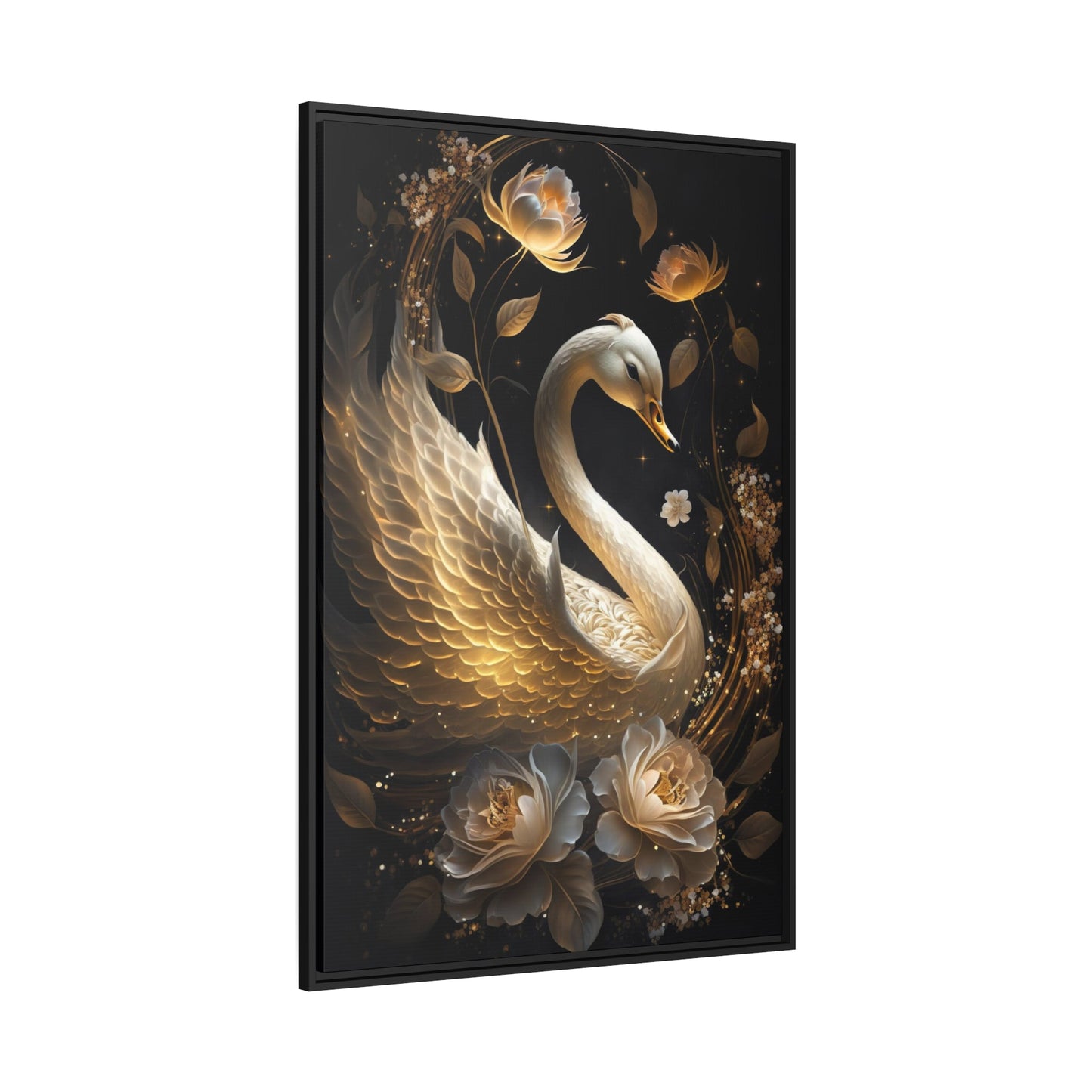 Tranquil Beauty: Canvas Art Displaying the Serenity of Swan in a Peaceful Setting