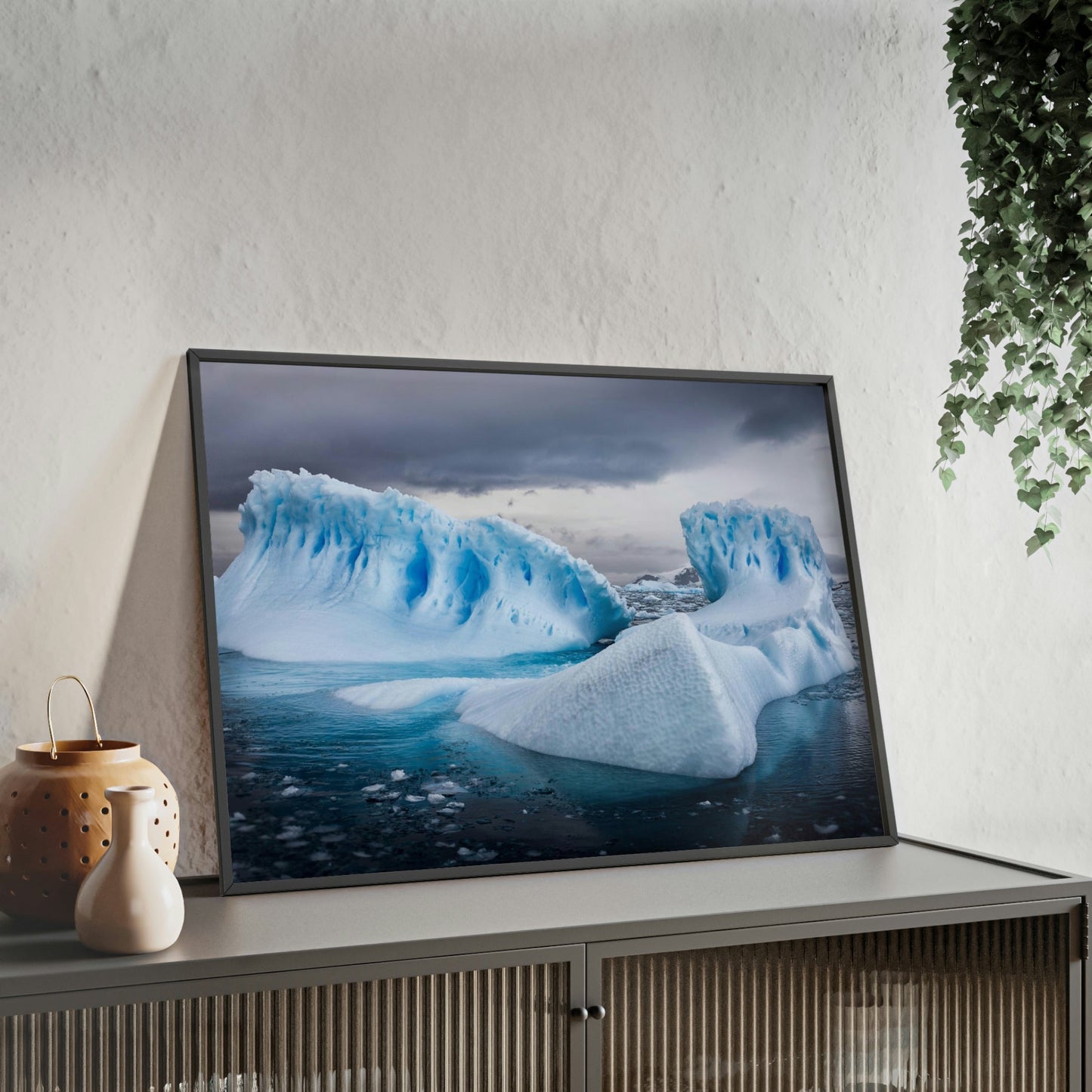 Glacial Grandeur: Natural Canvas Wall Art and Poster