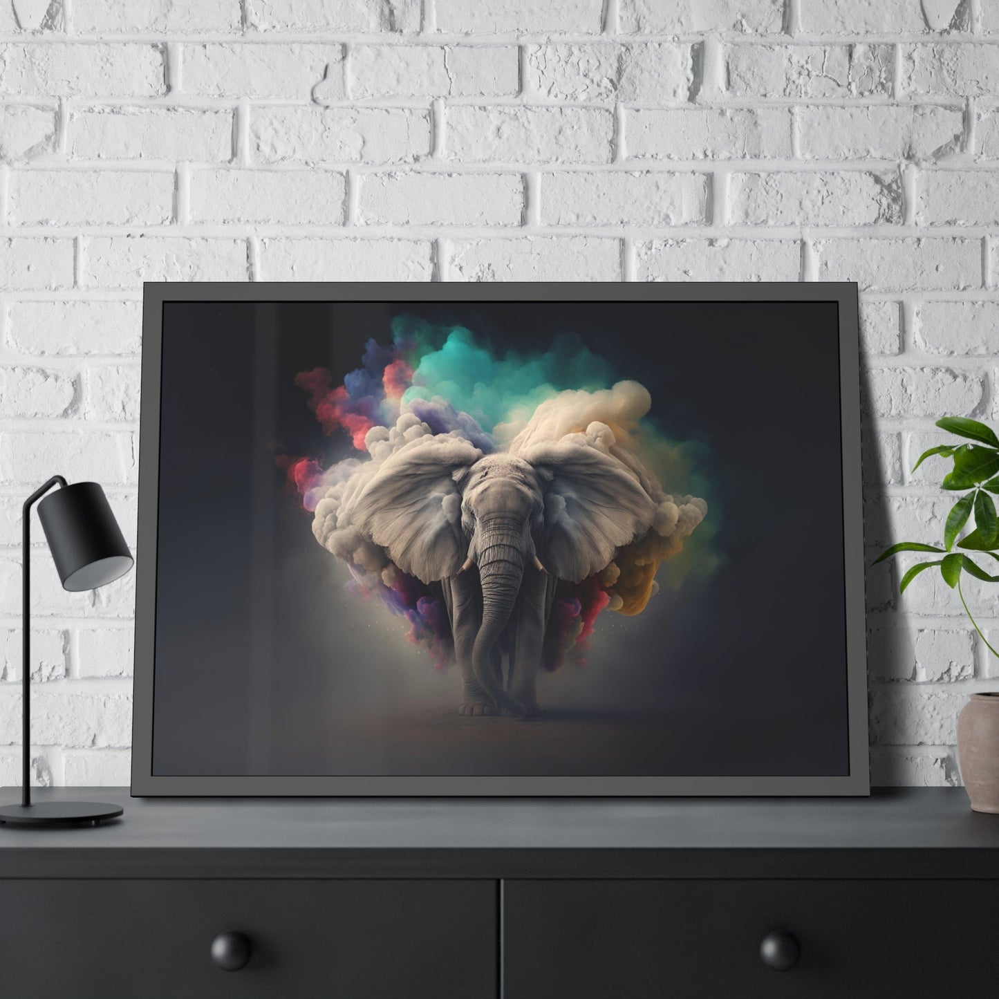 The Art of the Elephant: A Beautifully Rendered Canvas & Poster Print of an Elephant