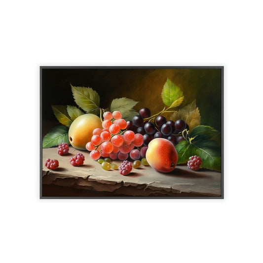 Fruity Delight: A Natural Canvas Wall Art Poster with Vibrant Fruits