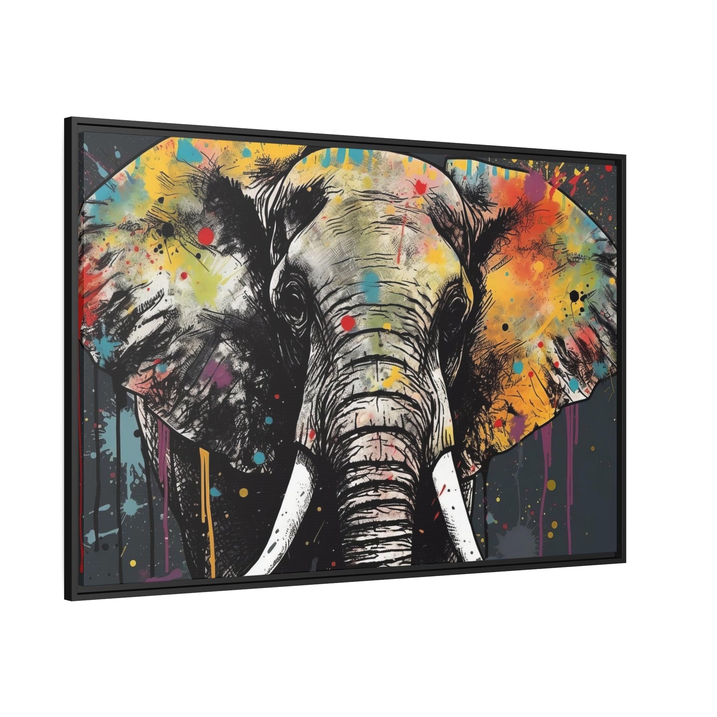 The Graceful Giant: Framed Poster Featuring an Elegant Elephant