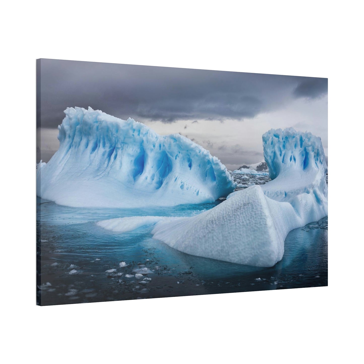 Glacial Grandeur: Natural Canvas Wall Art and Poster