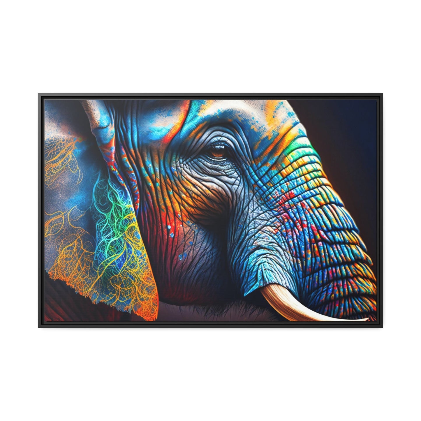The Majestic Elephant: A Beautiful Canvas Artwork in Detail