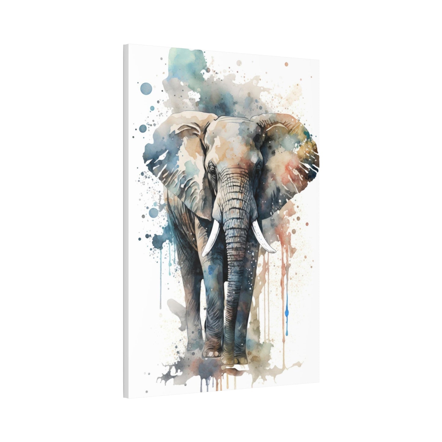 Elephant Serenity: Natural Canvas and Framed Poster