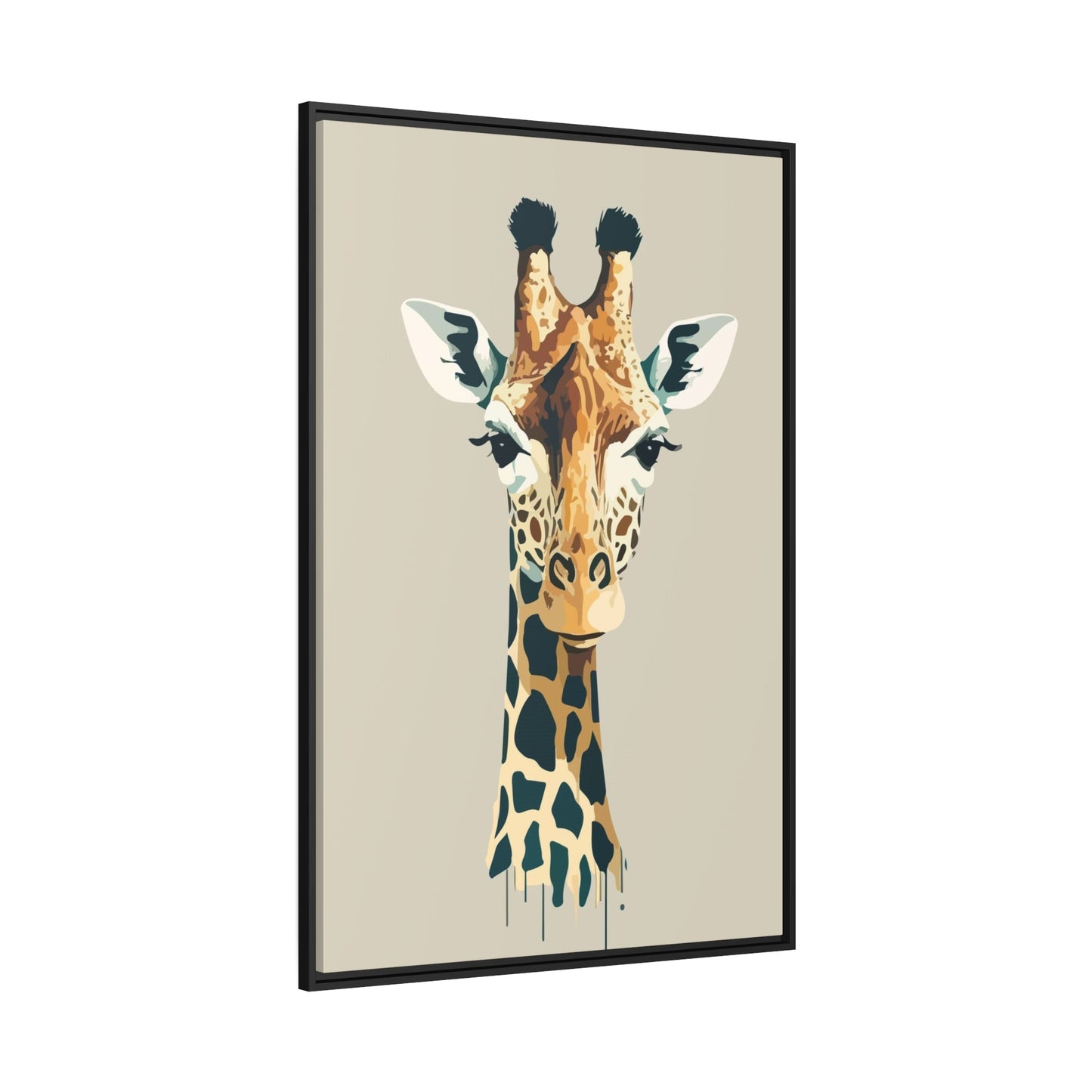 Graceful Giraffe: A Beautifully Rendered Artwork on Canvas & Poster