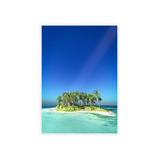 Coastal Charm: Print on Canvas of a Beautiful Beach on an Island