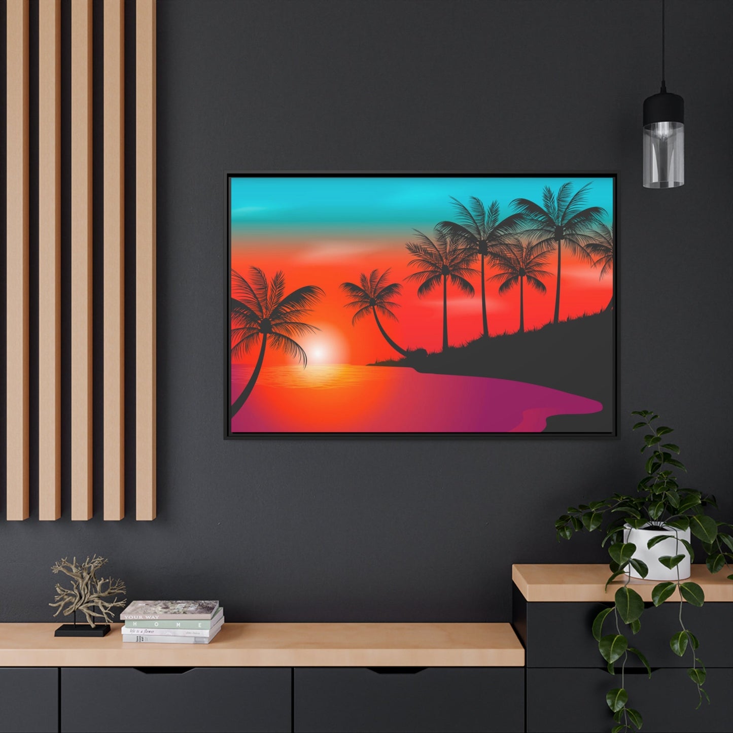 Island Magic: Canvas Print of a Enchanting Beach on an Island