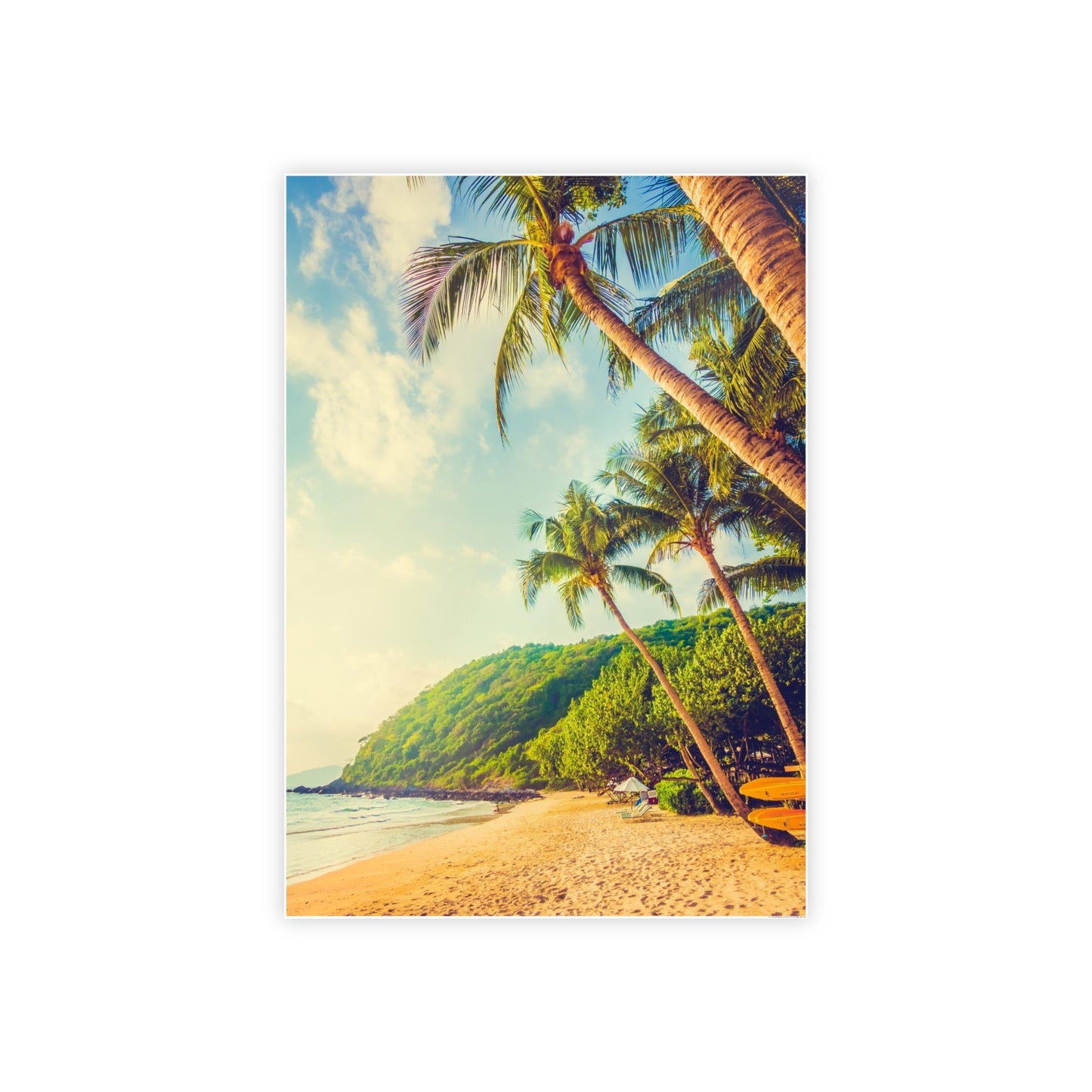 Island Adventure: Art Print of a Thrilling Beach on a Natural Canvas