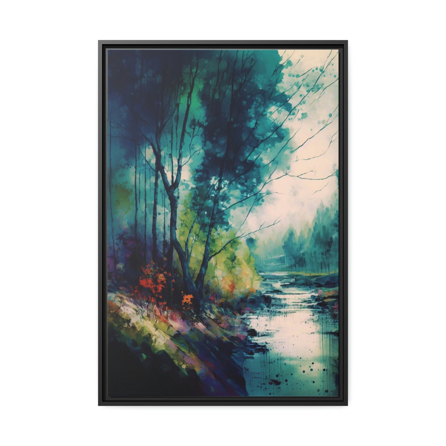 Luminous Serenity: A Framed Canvas & Poster Artwork of a Peaceful Abstract Landscape