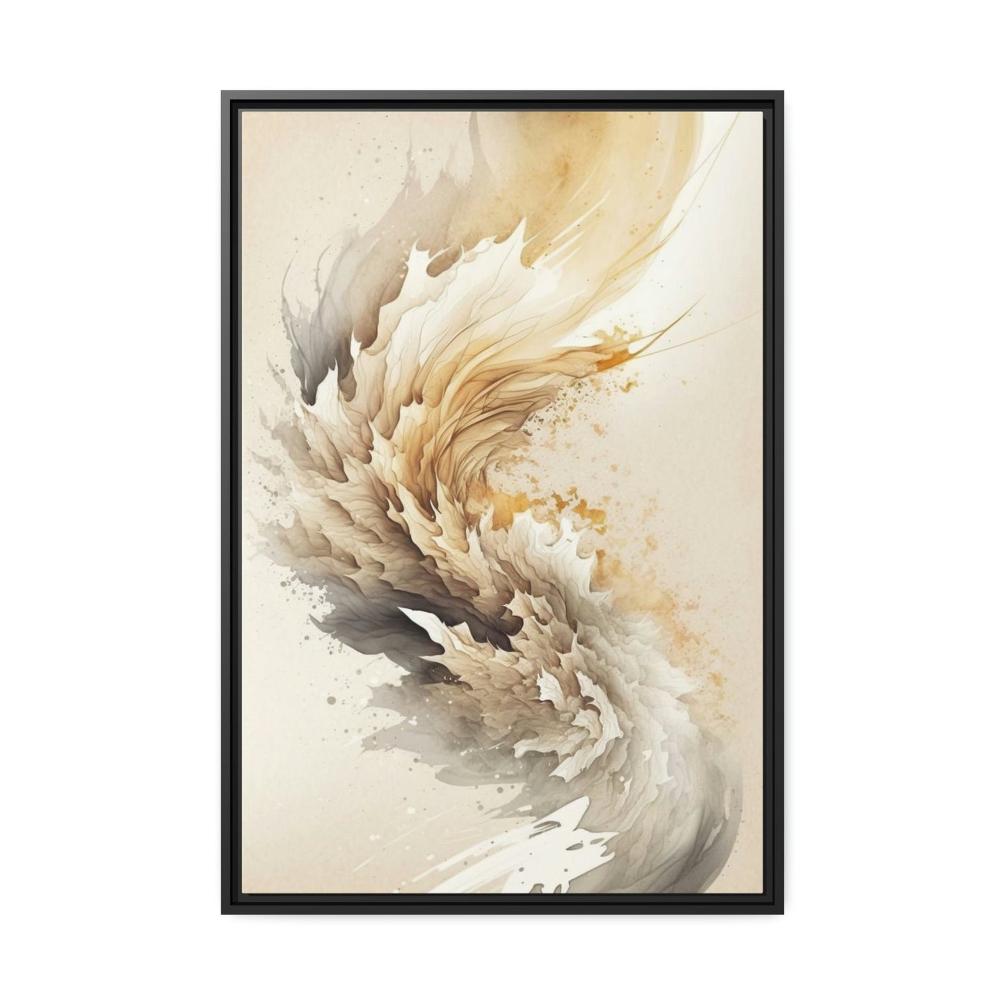 Neutral Beauty: Framed Canvas Print Featuring a Beige Color Palette