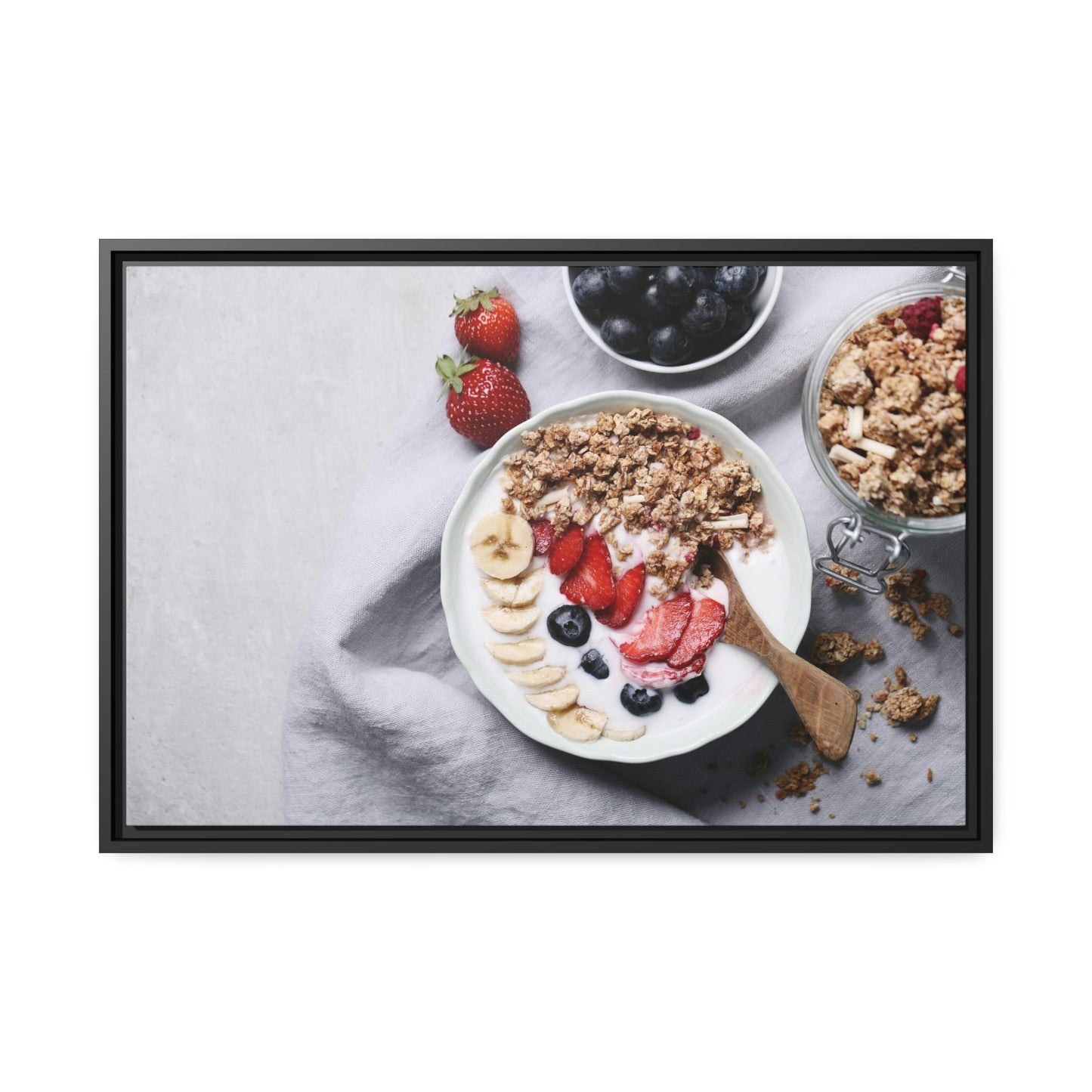 Delicious Morning: Canvas Print of a Sumptuous Breakfast Spread