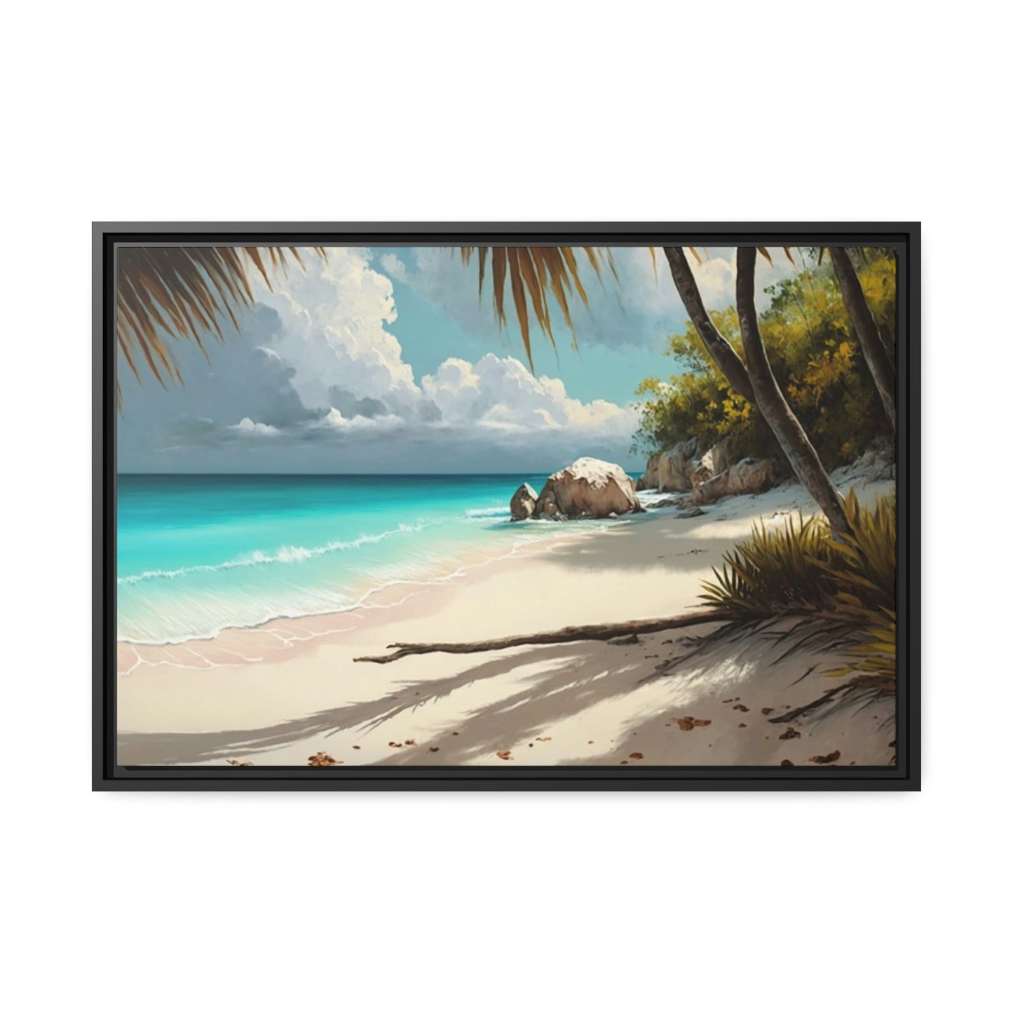 Serene Beach Vibes: Natural Canvas and Art Prints of Caribbean Beaches