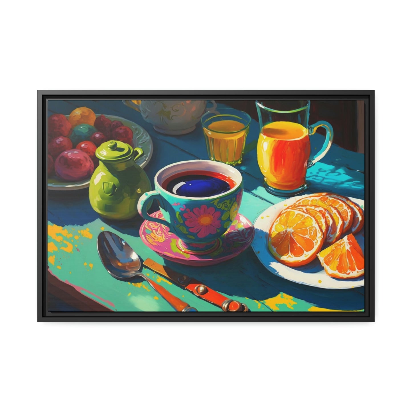 Scrumptious Start: Natural Canvas Print of a Tasty Breakfast Buffet