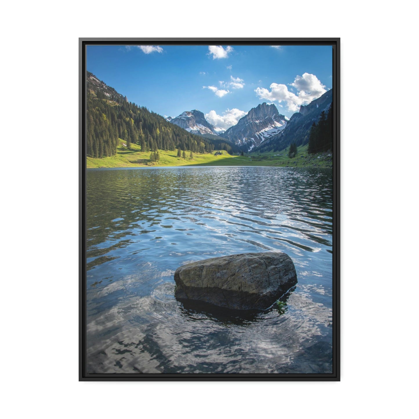 Nature's Melody: Framed Canvas and Poster Print of Lakes and Rivers