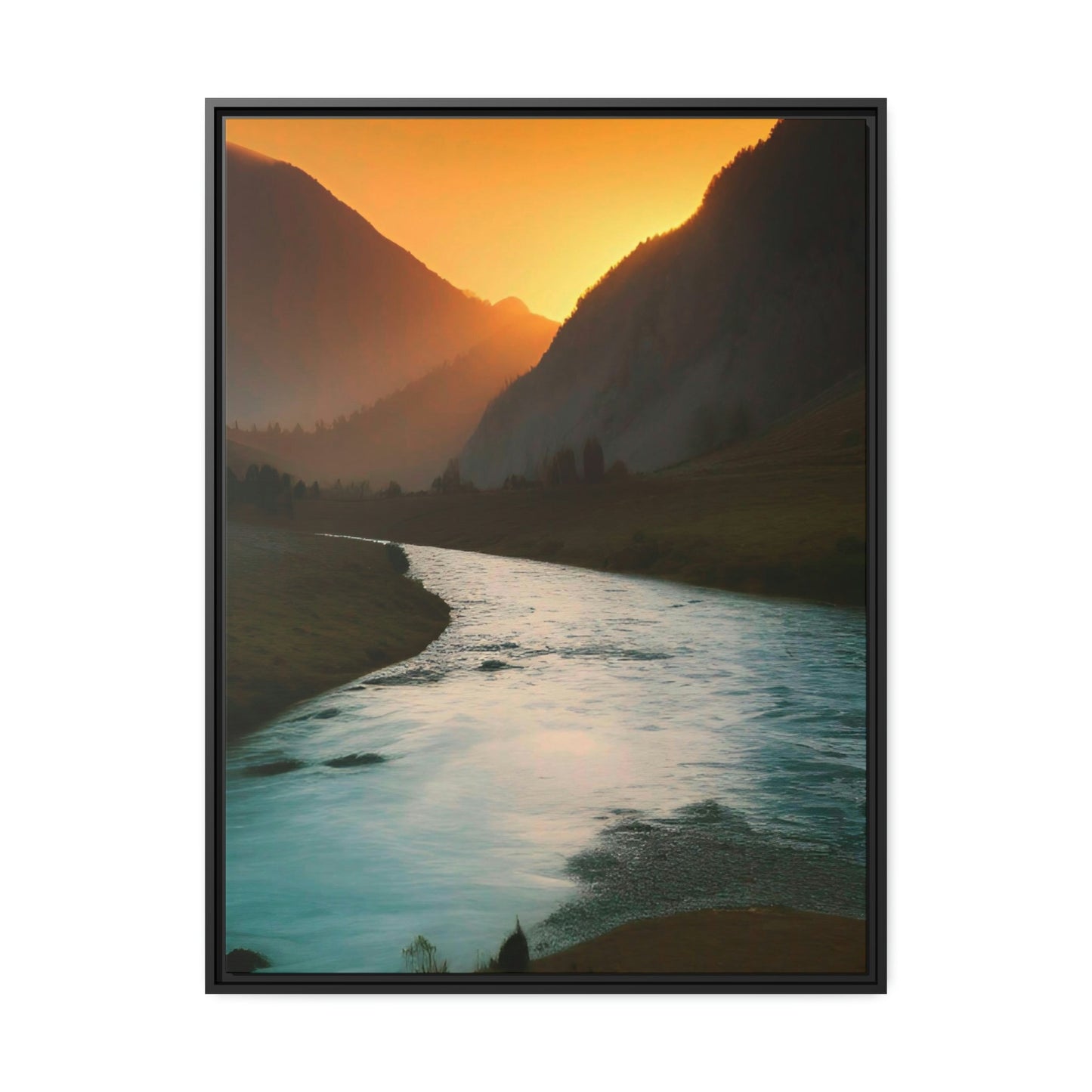 River Reflections: Wall Art and Canvas Print of Lakes and Rivers