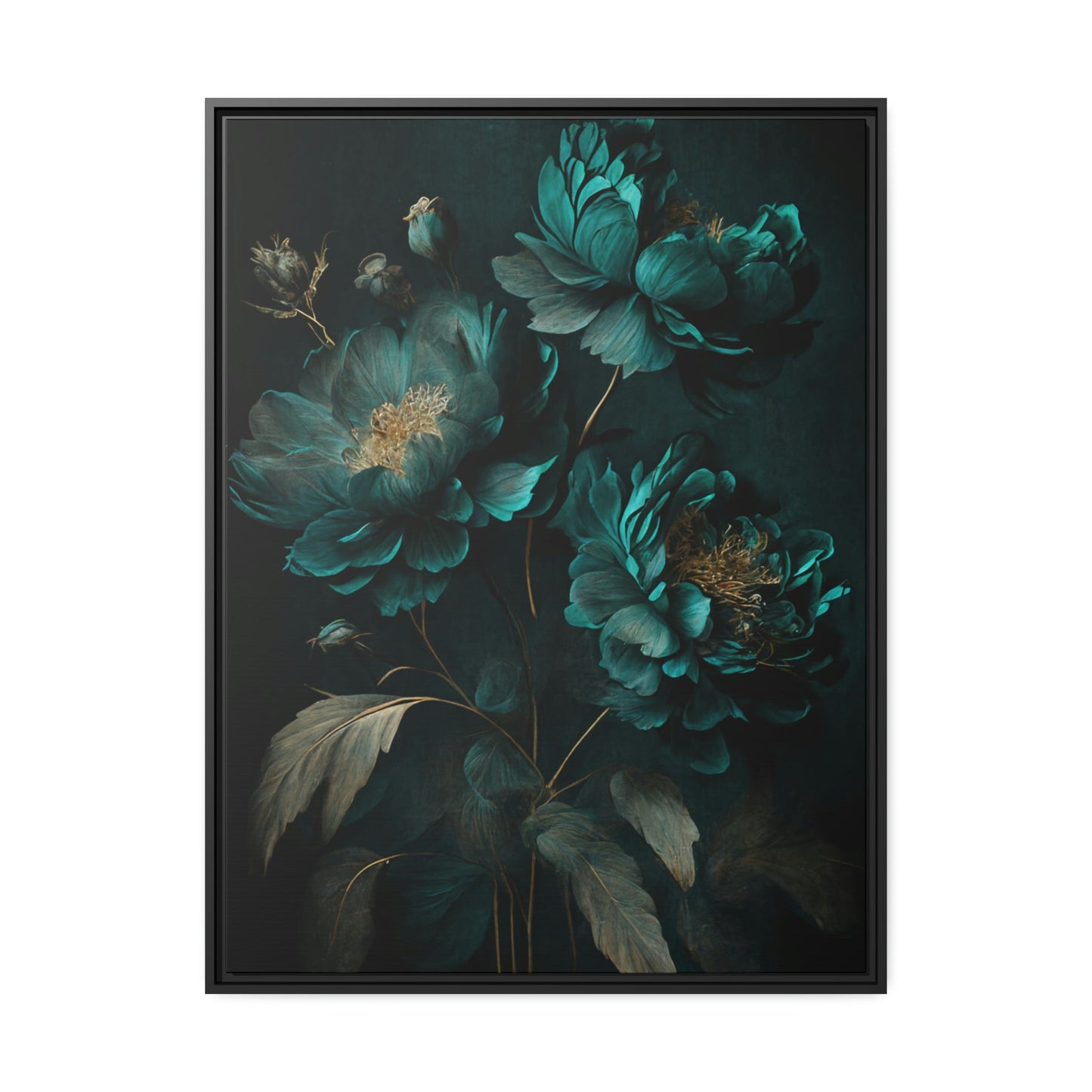 Natural Canvas & Poster Print of Abstract Blooms: Floral Wall Art