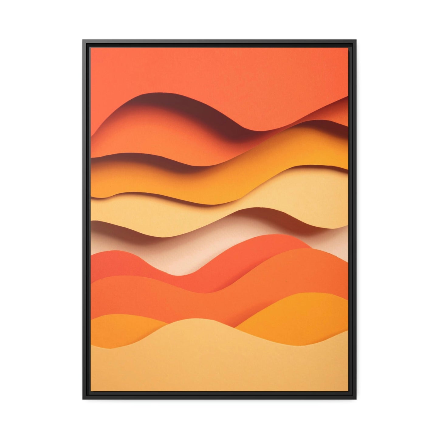 Radiant Rays: Colorful Orange Canvas for Your Living Space