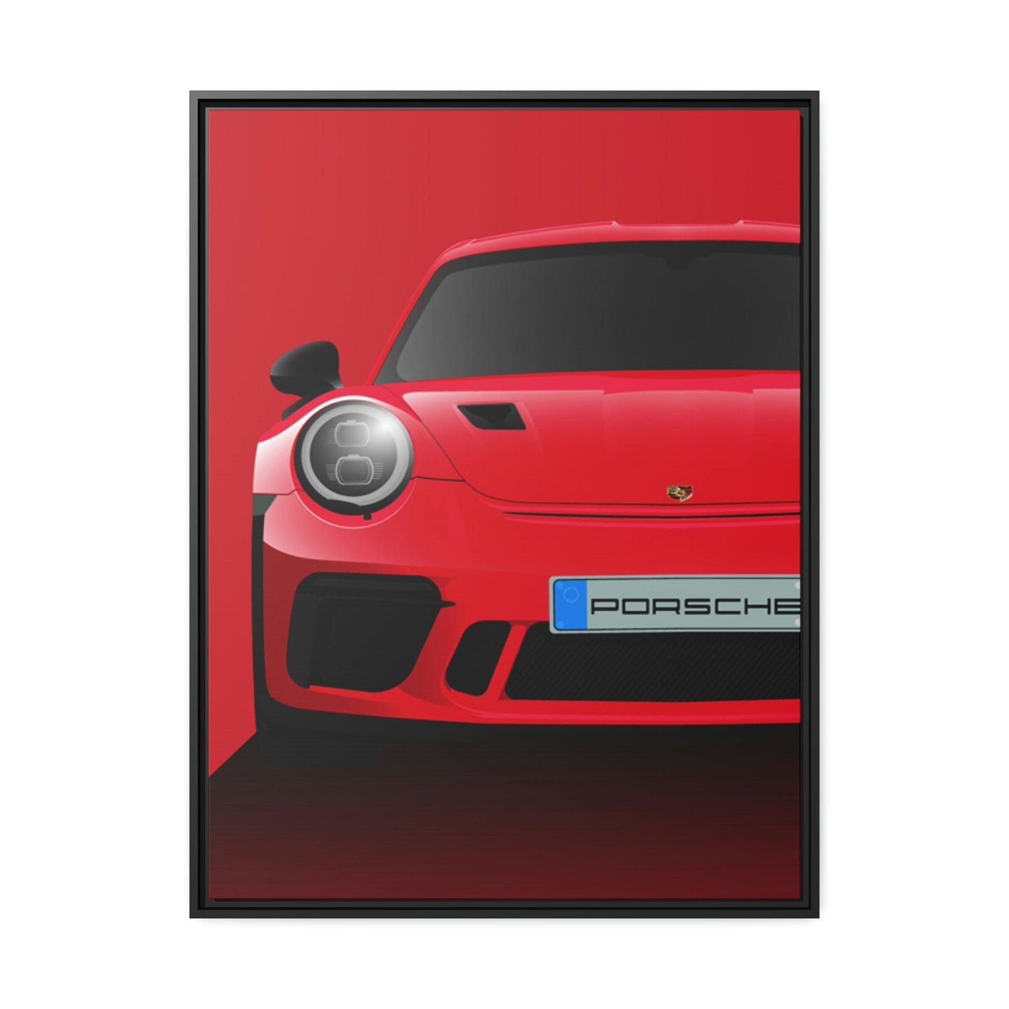 The Red Rocket: A Poster Print of a Red Porsche That Captivates the Eye