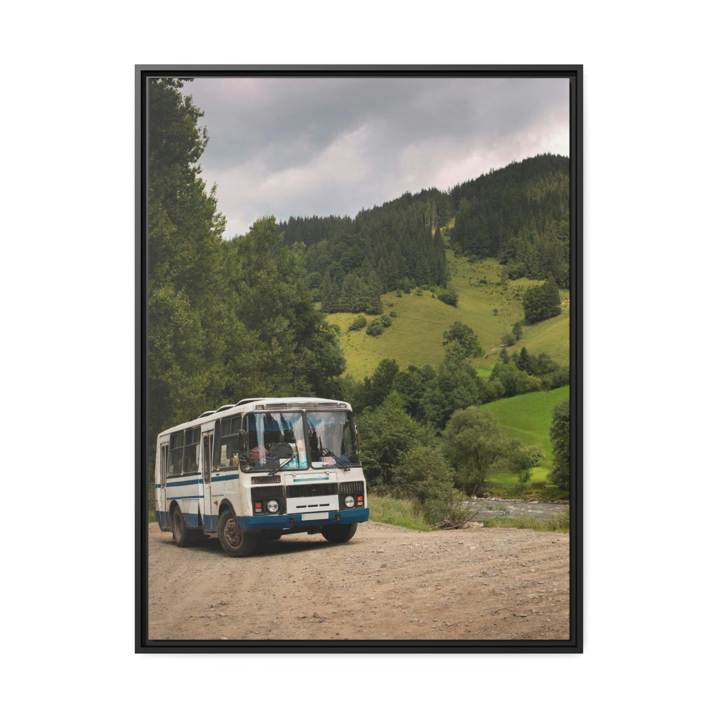 The Joyful Journey: Bus Travel Canvas Art for Wanderers