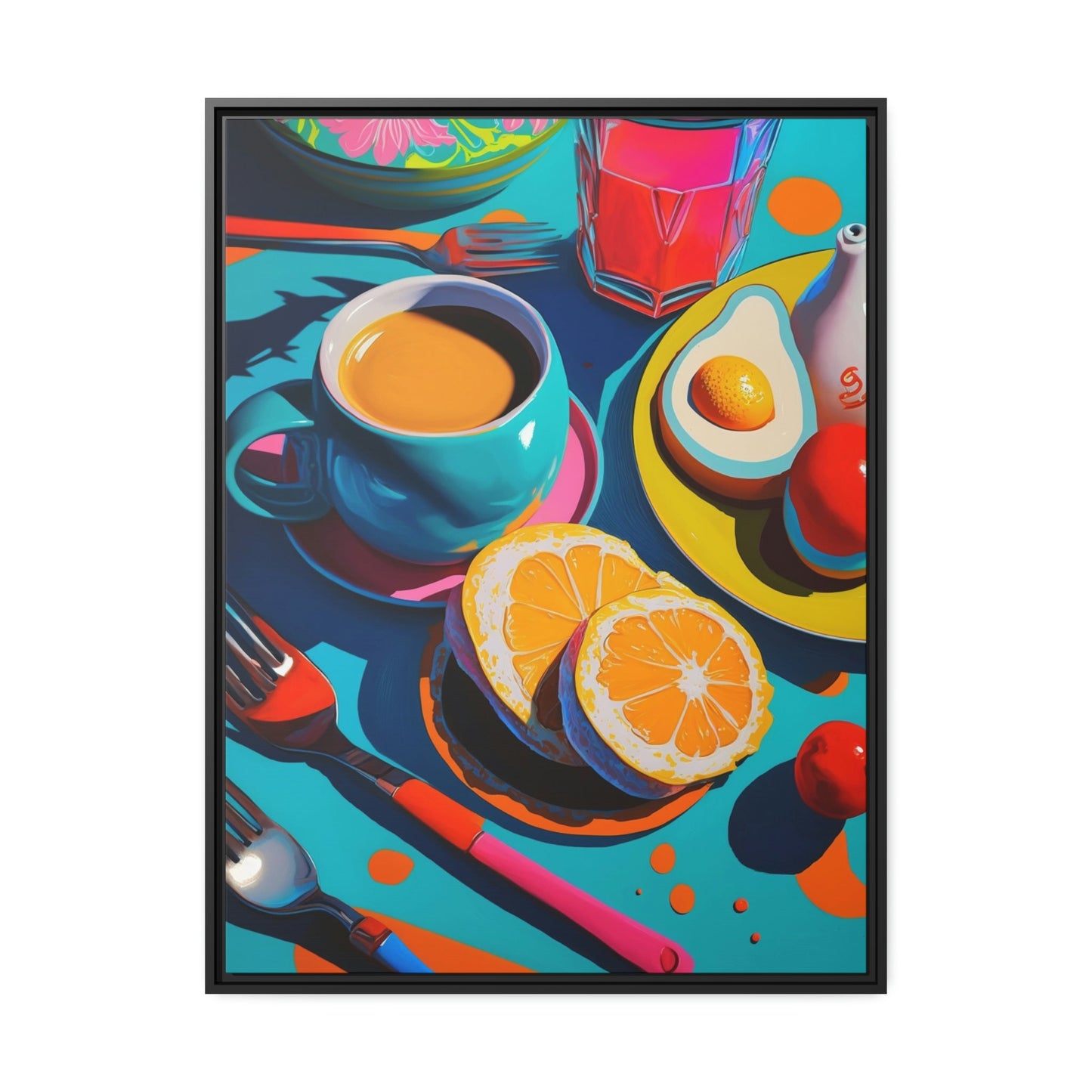 Morning Delight: Poster of a Beautifully Served Breakfast Table