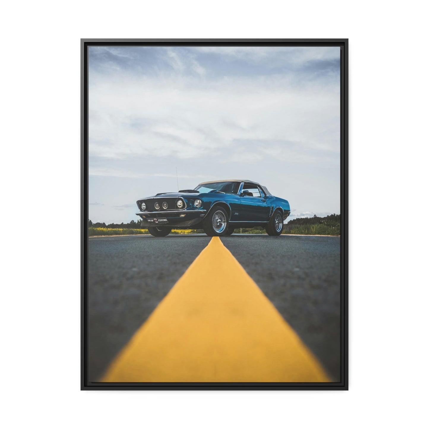 The Power of Mustang: Striking Wall Art on Natural Canvas & Poster