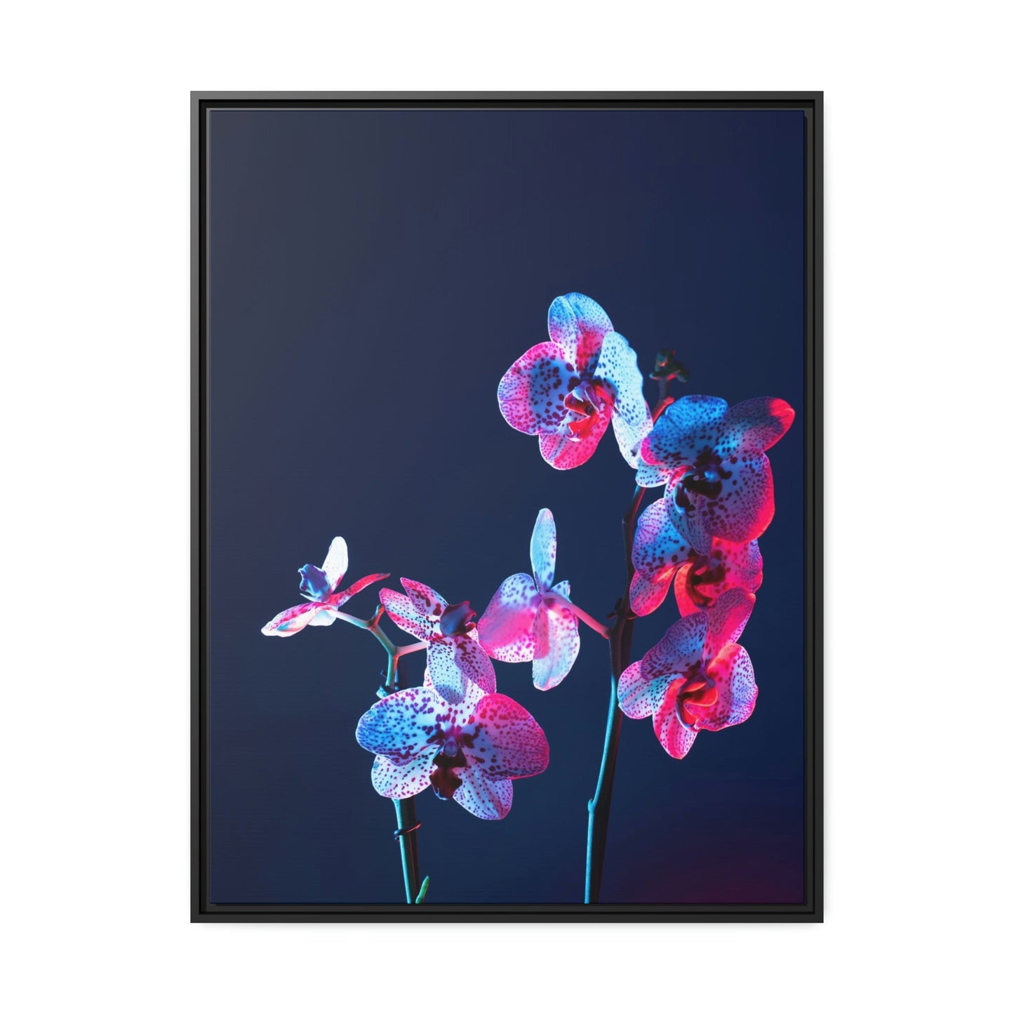 Abstract Energy: Framed Poster on Canvas with Vibrant Colors for Artistic Bedroom