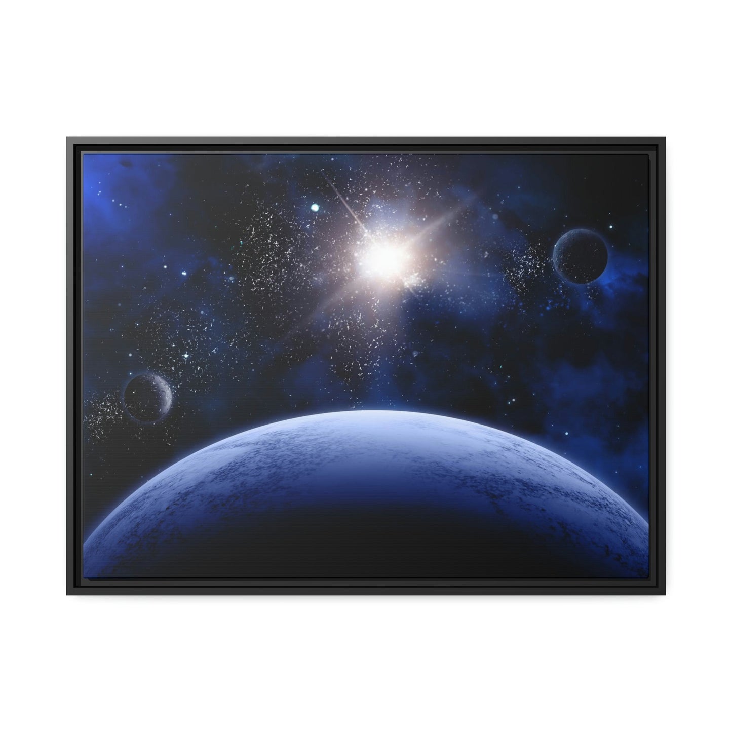 Cosmic Odyssey: Natural Canvas Wall Art of Planets in Space