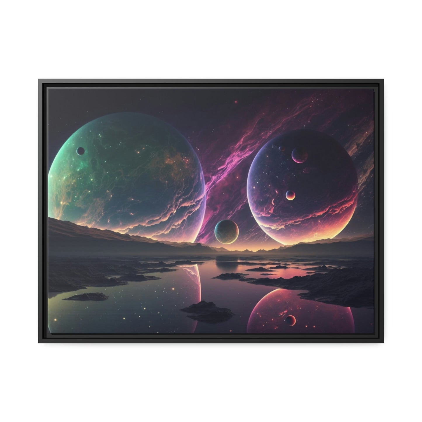 Framed Planetary Wonders: Awe-Inspiring Canvas Art