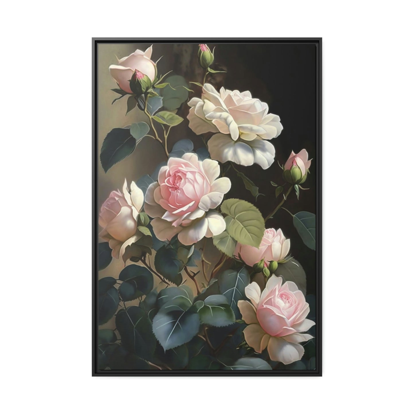 Rose Serenade: A Romantic Painting on Canvas