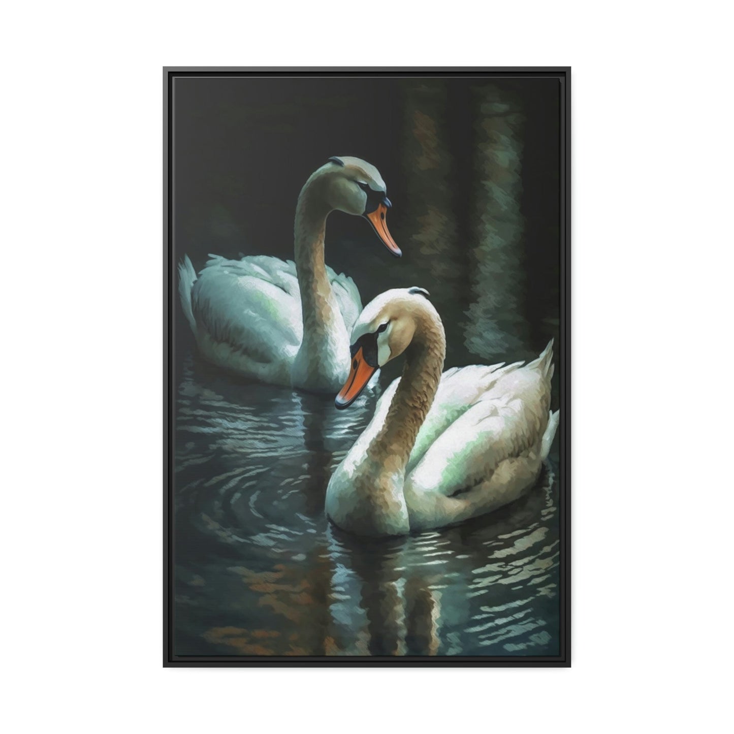 Swan Lake: A Dreamy Painting on Canvas