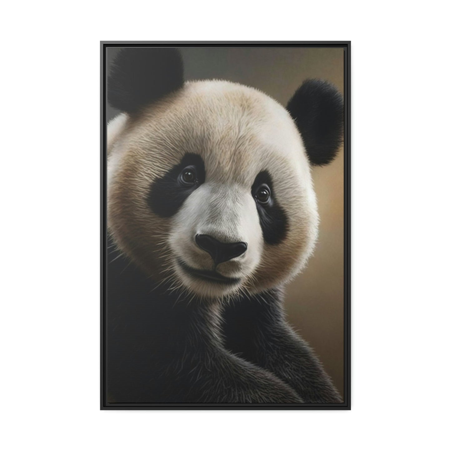 Panda at Rest: A Serene Portrait of Gentle Giant on Canvas