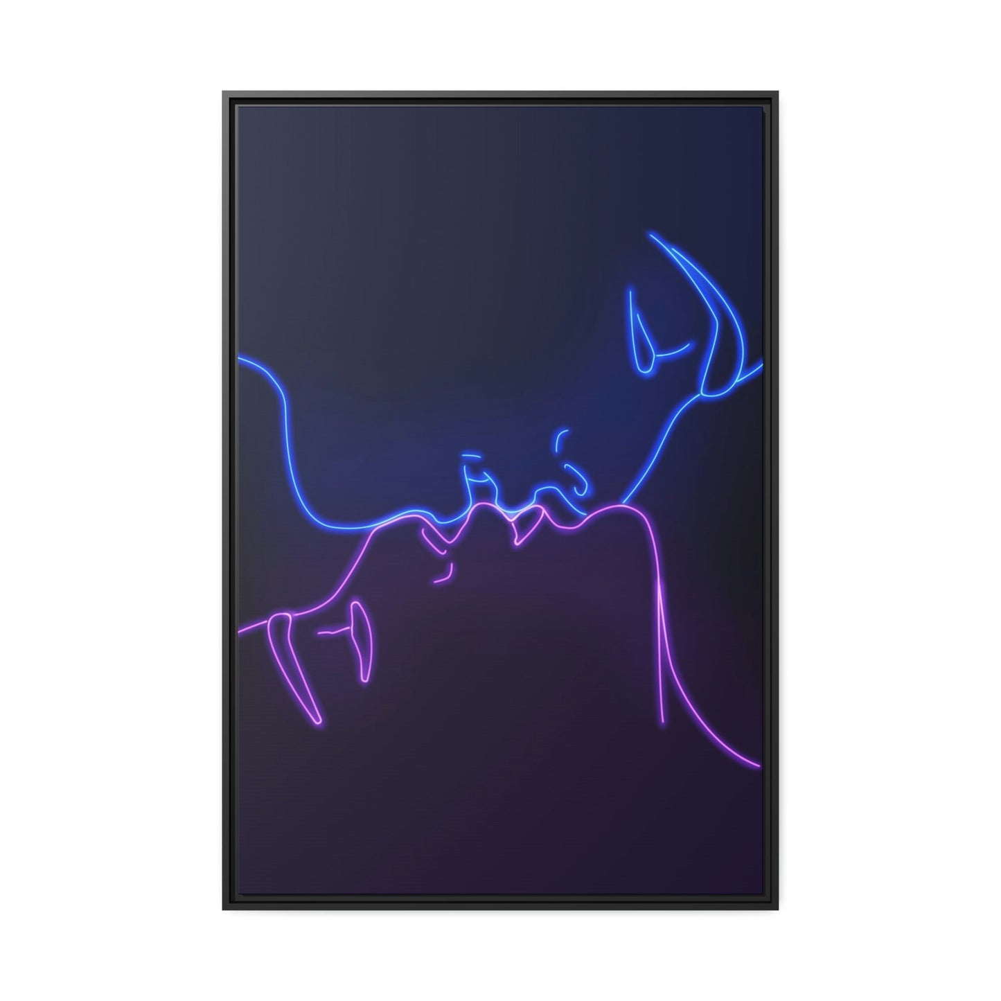 Neon Splendor Unleashed: Radiant Wall Art on Natural Canvas and Framed Poster Prints
